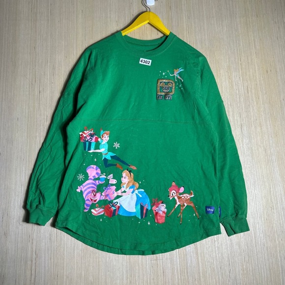 Walt Disney Other - Walt Disney World Long Sleeve T-Shirt Mens Small Green Spirit Jersey Graphic